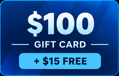 $100 Giftcard + $15 FREE package illustration